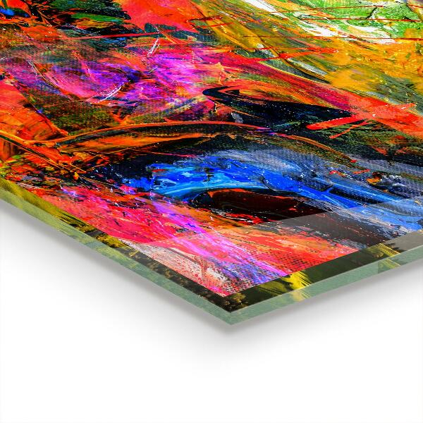 Crédence cuisine en verre Explosion de couleurs