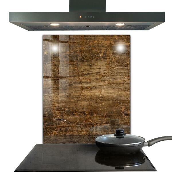 Crédence en verre Bois de chêne foncé