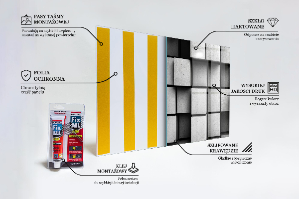 Crédence cuisine en verre Motif géométrique de cubes