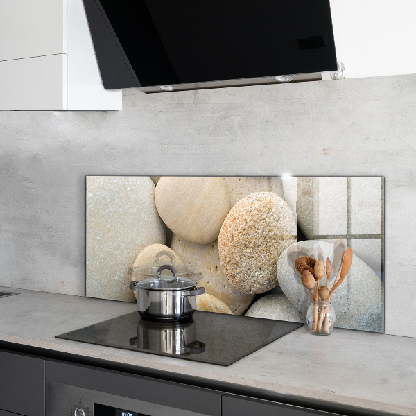 Crédence en verre Plage de galets