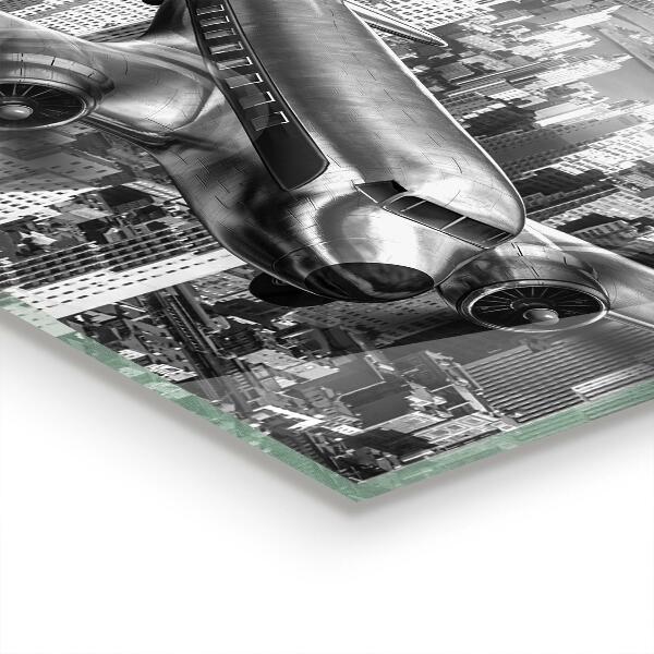 Crédence cuisine en verre Avion au-dessus de new york