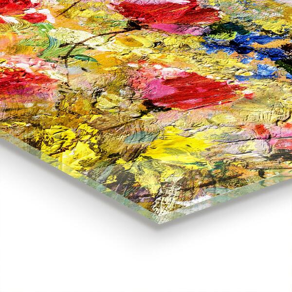 Crédence cuisine en verre Peinture à l’huile de prairie d’été