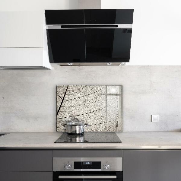 Crédence cuisine en verre Texture de feuille sépia