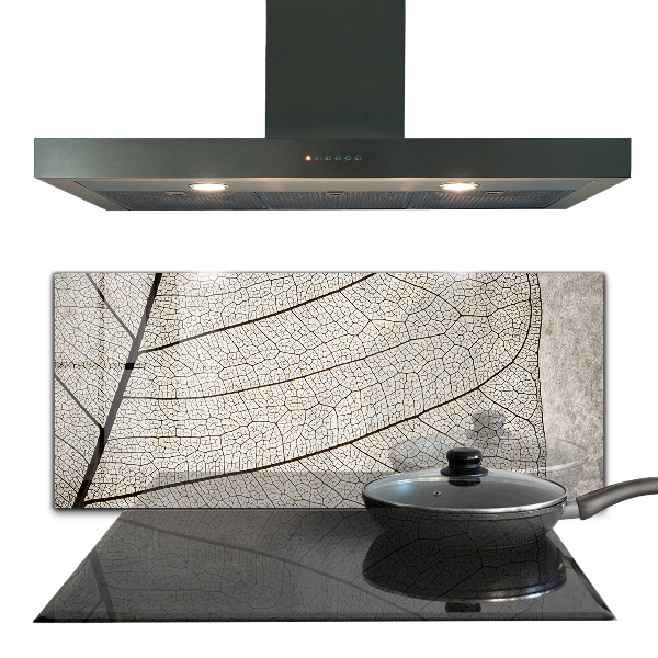 Crédence cuisine en verre Texture de feuille sépia