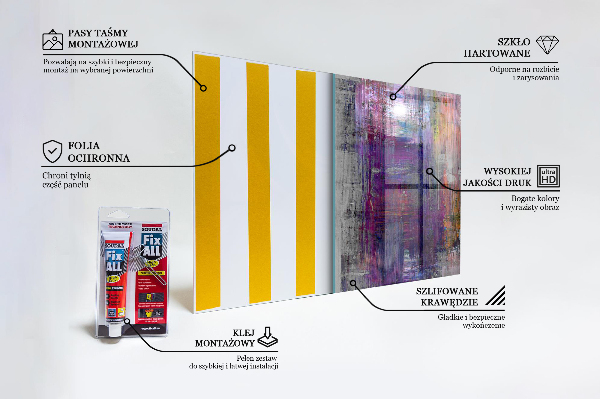 Crédence cuisine en verre Peinture abstraite
