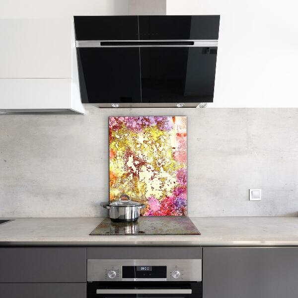 Crédence cuisine en verre Abstraction orange