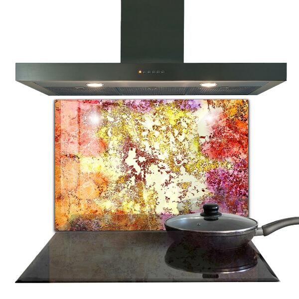 Crédence cuisine en verre Abstraction orange