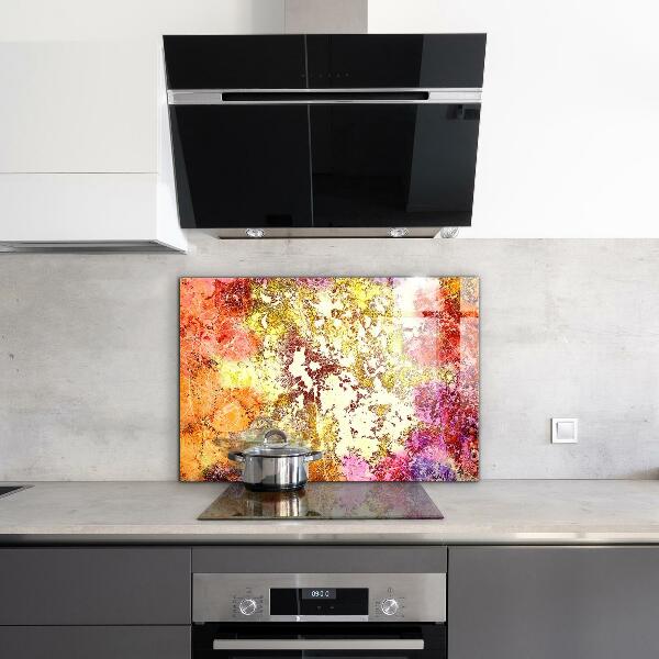 Crédence cuisine en verre Abstraction orange