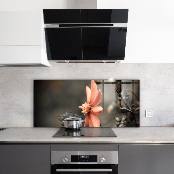 Crédence cuisine en verre Bouton floral vintage