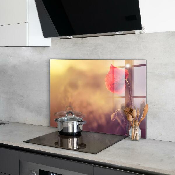 Crédence cuisine en verre Plante de pavot vintage