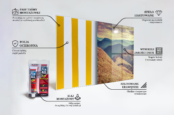 Verre pour crédence Paysage de montagne en automne