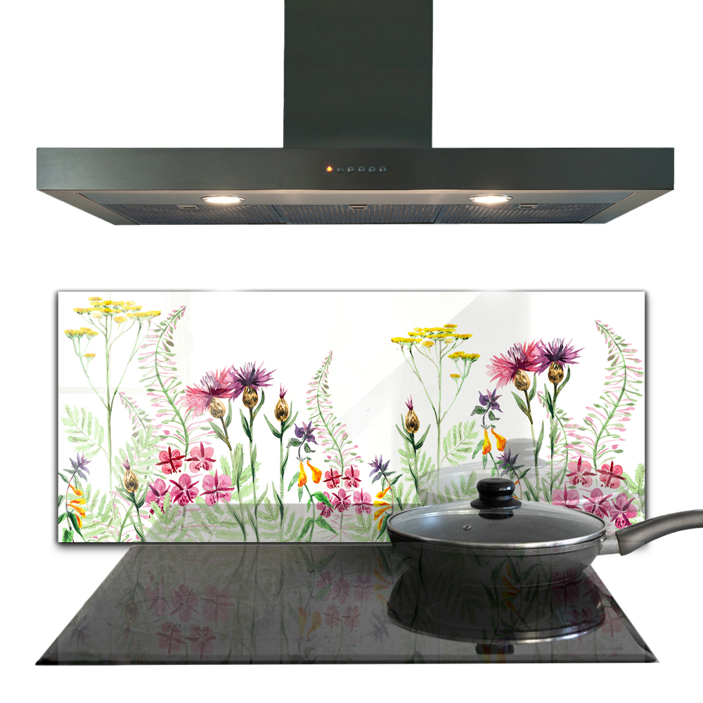 Crédence De Cuisine En Verre Tulup, 140x70 Cm, Motif Nature Arbre Prairie, Neuve