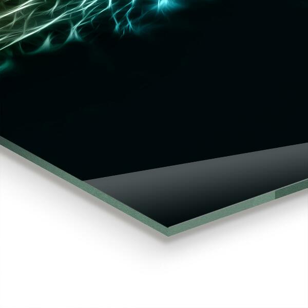 Crédence cuisine en verre Lion en édition abstraite