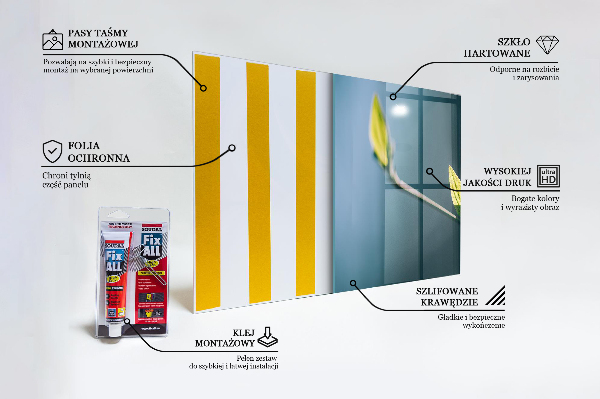 Crédence cuisine en verre Feuille brillante sur branche