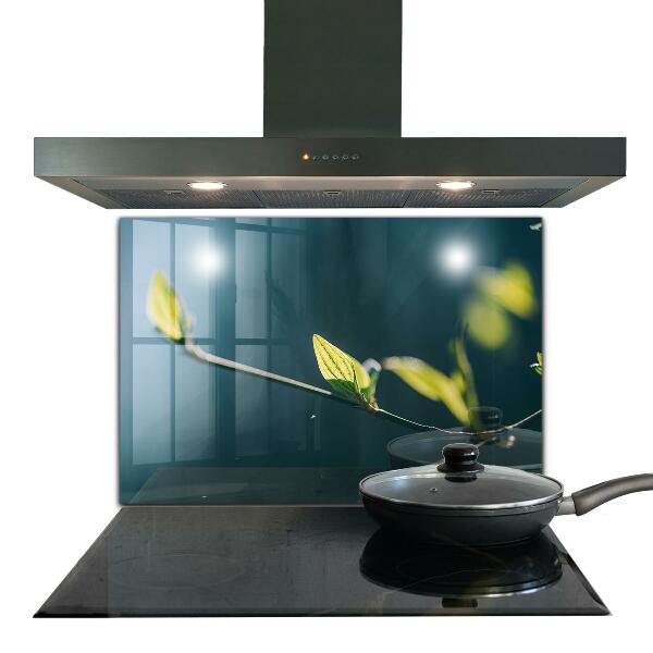 Crédence cuisine en verre Feuille brillante sur branche