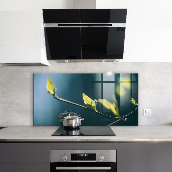 Crédence cuisine en verre Feuille brillante sur branche