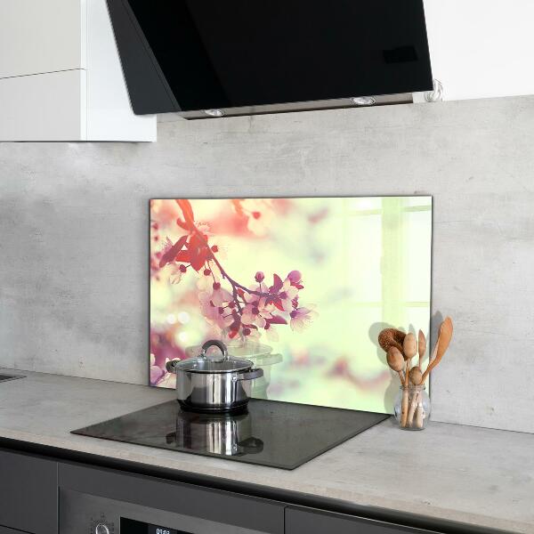 Crédence cuisine en verre Arbre rose en fleurs