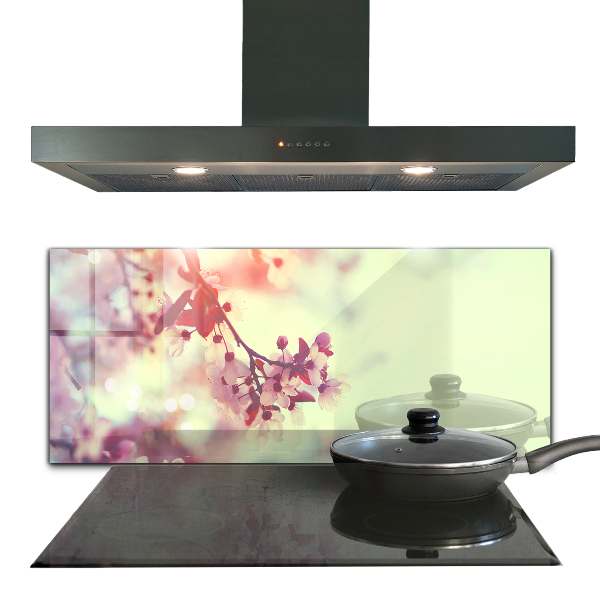 Crédence cuisine en verre Arbre rose en fleurs