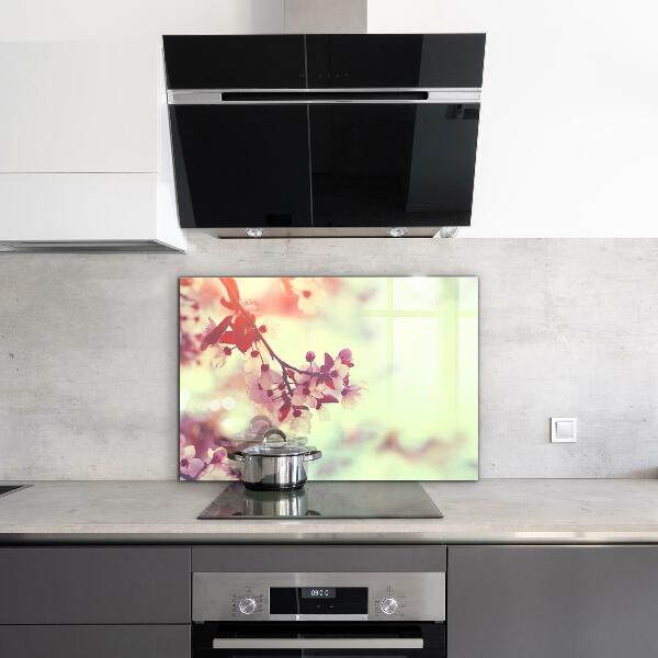 Crédence cuisine en verre Arbre rose en fleurs