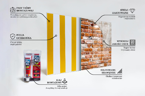 Crédence en verre Mur de briques en pierre