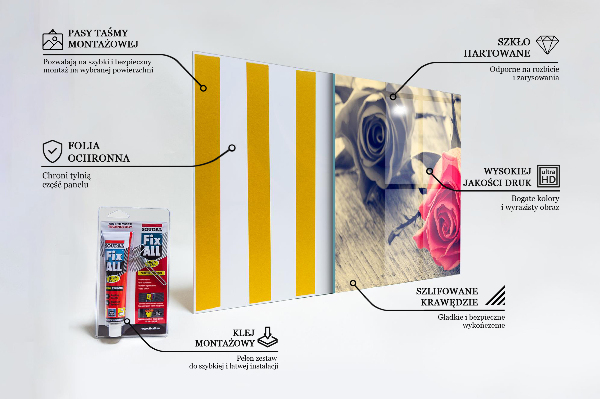 Crédence cuisine en verre Rose symbole d'amour