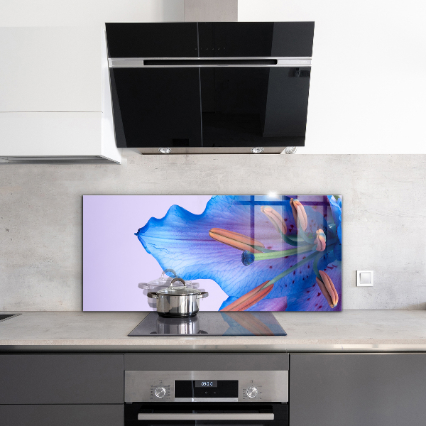 Crédence cuisine en verre Beau lys bleu