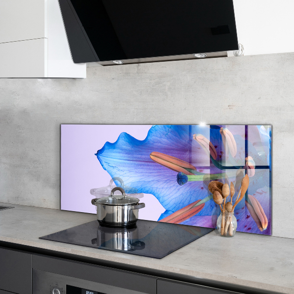 Crédence cuisine en verre Beau lys bleu