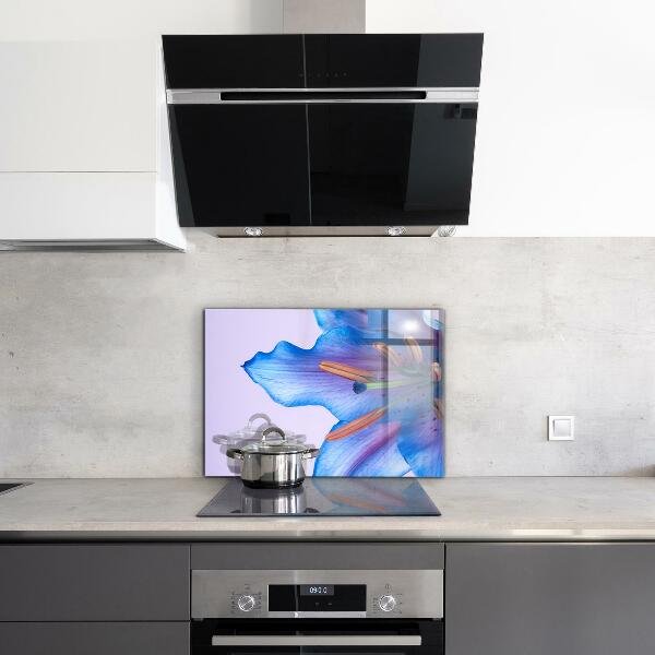 Crédence cuisine en verre Beau lys bleu