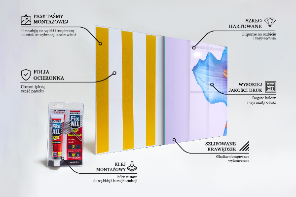 Crédence cuisine en verre Beau lys bleu