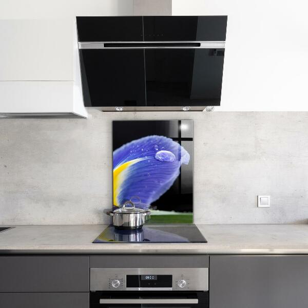 Crédence cuisine en verre Fleur d'iris violet