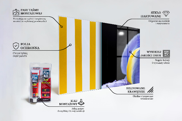 Crédence cuisine en verre Fleur d'iris violet