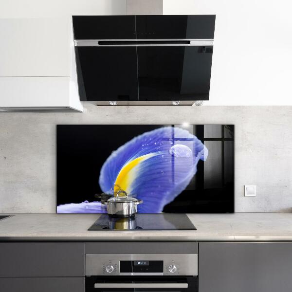 Crédence cuisine en verre Fleur d'iris violet