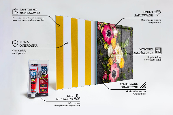 Crédence cuisine en verre Composition de fleurs naturelles