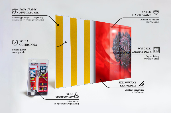 Crédence cuisine en verre Détails du coquelicot rouge