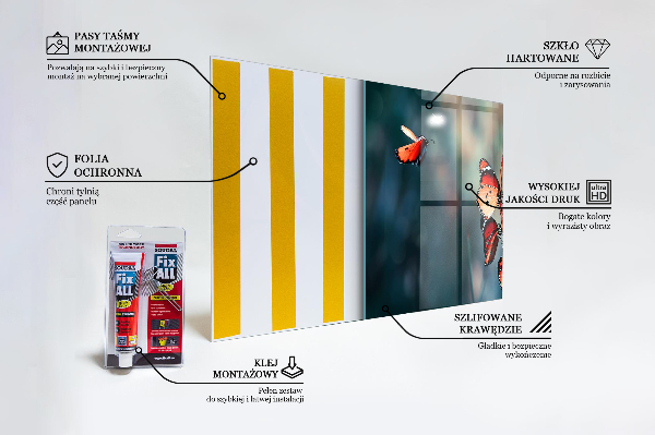 Crédence cuisine en verre Papillon délicat dans le vent