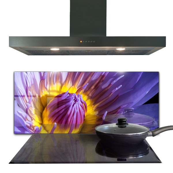 Crédence cuisine en verre Détails de la fleur violette