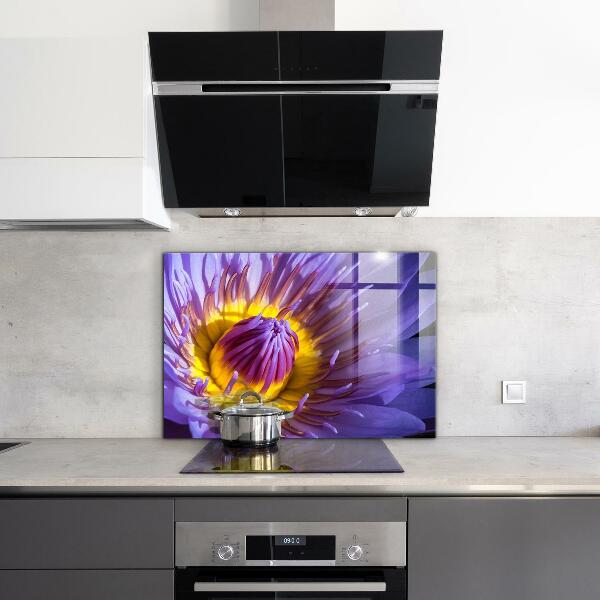 Crédence cuisine en verre Détails de la fleur violette