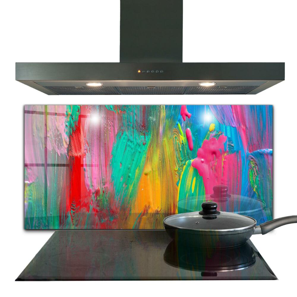Crédence cuisine en verre Texture de peinture colorée