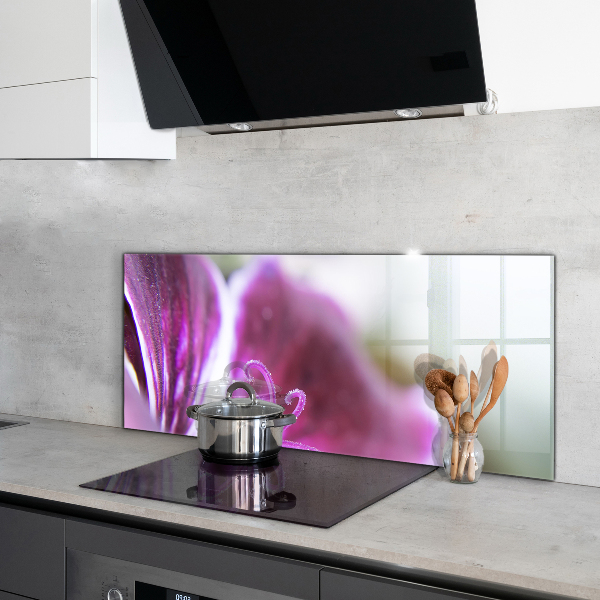 Crédence cuisine en verre Détails de la nature de la fleur rose