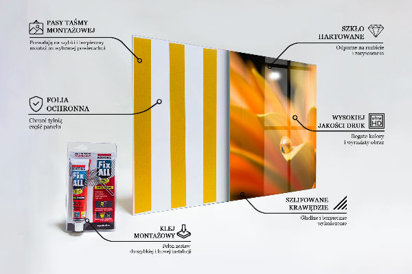 Crédence cuisine en verre Fleur de gerber