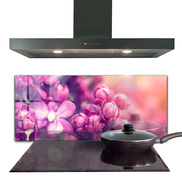 Crédence cuisine en verre Lys roses beauté naturelle