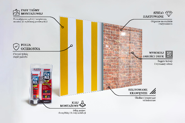 Crédence en verre trempé Texture de mur de briques