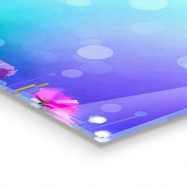 Crédence en verre avec motif Prairie colorée