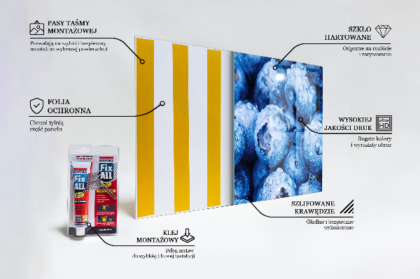 Crédence cuisine en verre Baies de bleuets mûrs