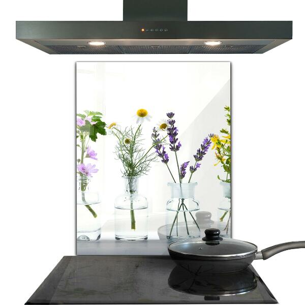 Crédence en verre avec motif Santé des herbes naturelles