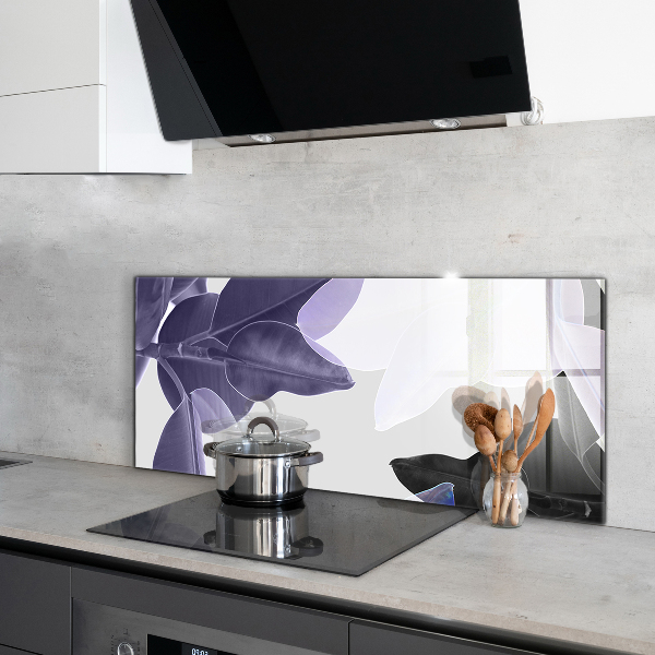 Crédence cuisine en verre Illustration de feuilles exotiques