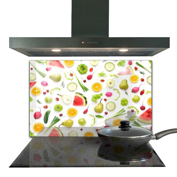 Crédence cuisine en verre Composition de fruits sains