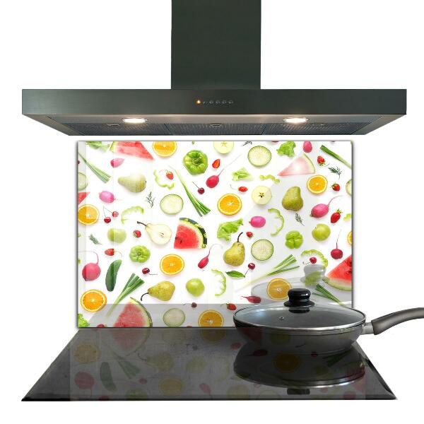 Crédence cuisine en verre Composition de fruits sains