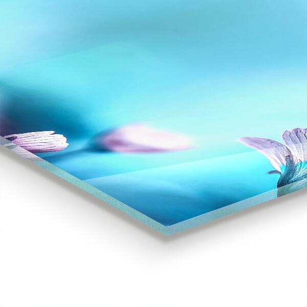 Crédence cuisine en verre Fleurs derrière le brouillard matinal