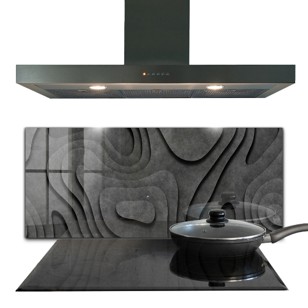 Crédence en verre trempé Abstraction de texture grise